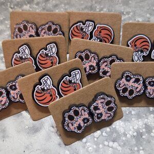 Bengals Football Stud Earrings